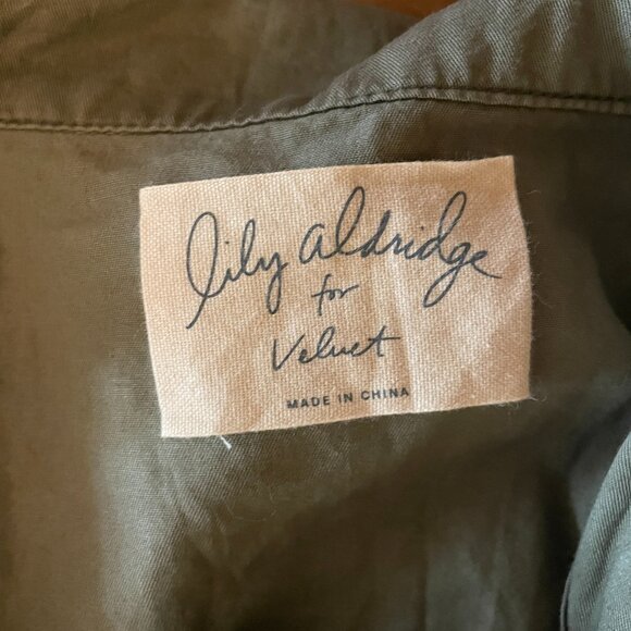 Lily Aldridge For Velvet by Graham & Spencer | Army Green  Field Jacket Sz Large - Picture 2 of 16